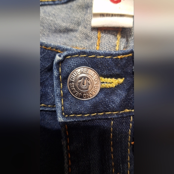 True Religion Jeans size 30 Waist 24 Leg  Stretch 3/4 Jeans - Picture 9 of 9